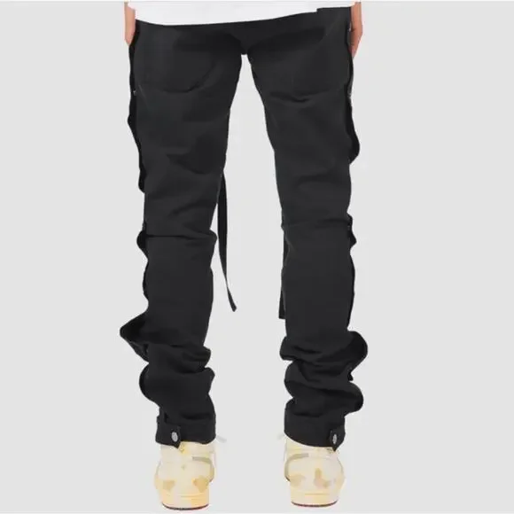 MNML Black Snap Western Pants